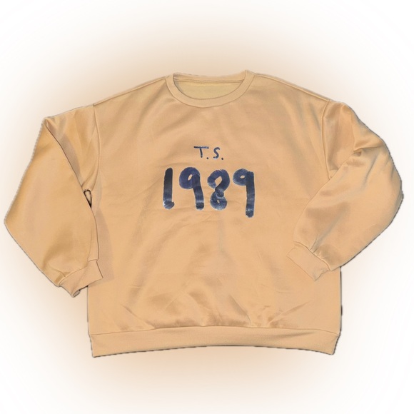None Tops - T.S. 1989 Graphic Tan Sweatshirt